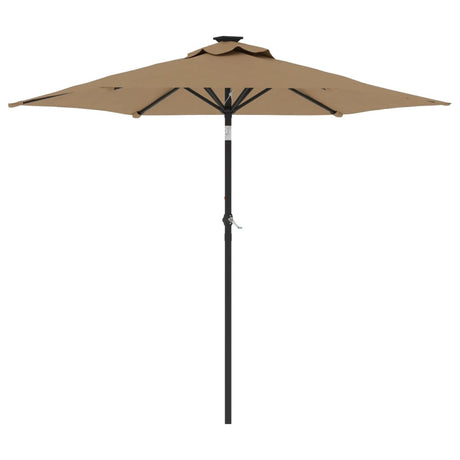 Parasol met stalen paal 225x225x212 cm taupe - AllerleiShop