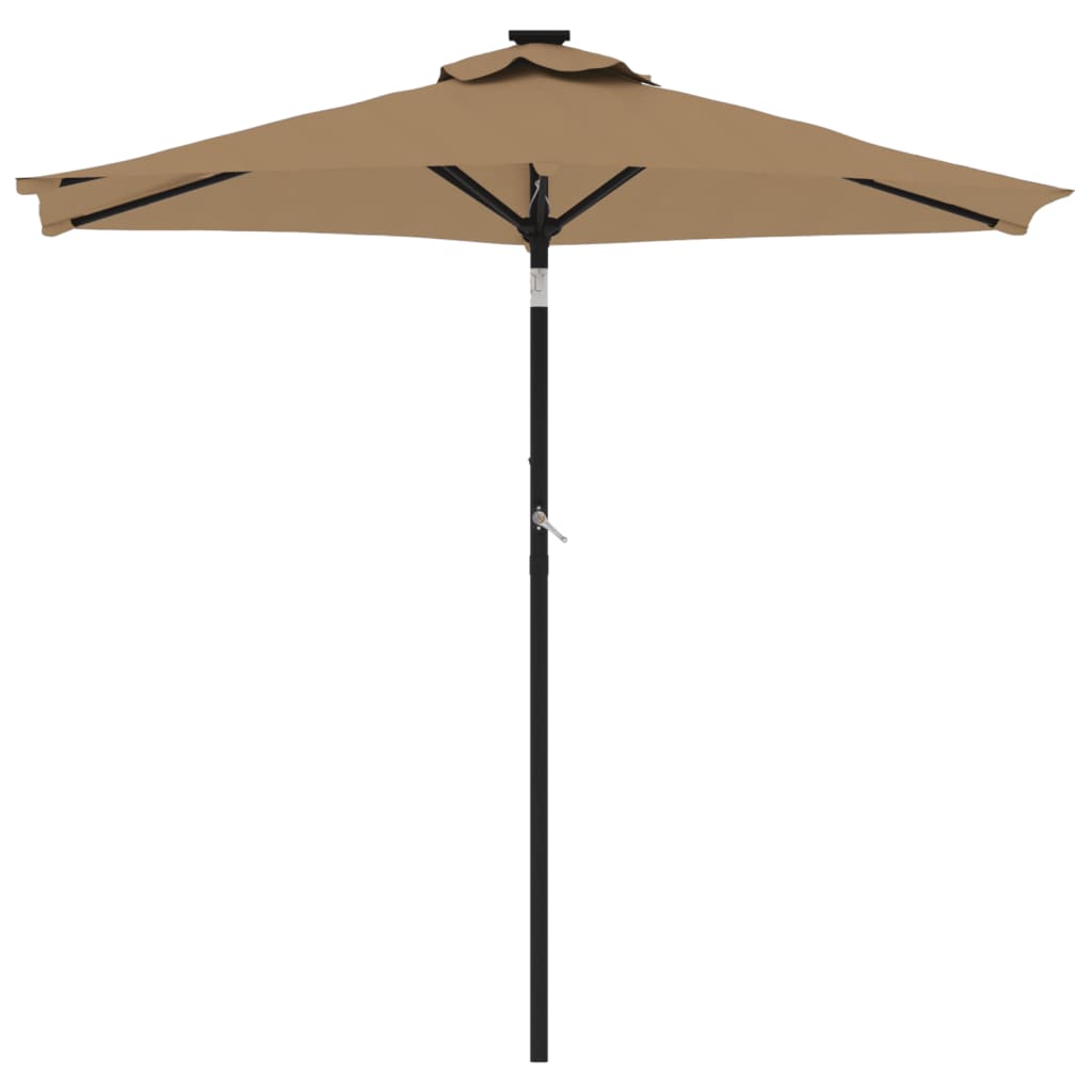 Parasol met stalen paal 225x225x212 cm taupe - AllerleiShop