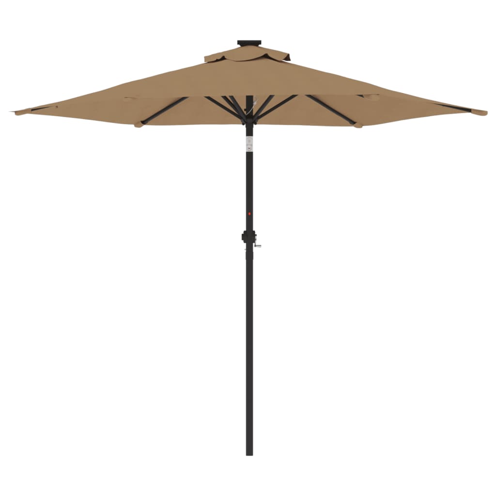 Parasol met stalen paal 225x225x212 cm taupe - AllerleiShop