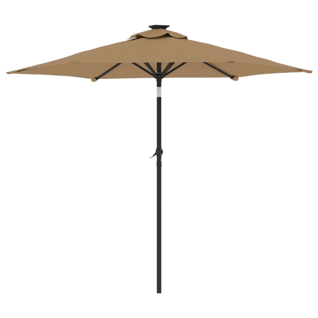 Parasol met stalen paal 225x225x212 cm taupe - AllerleiShop