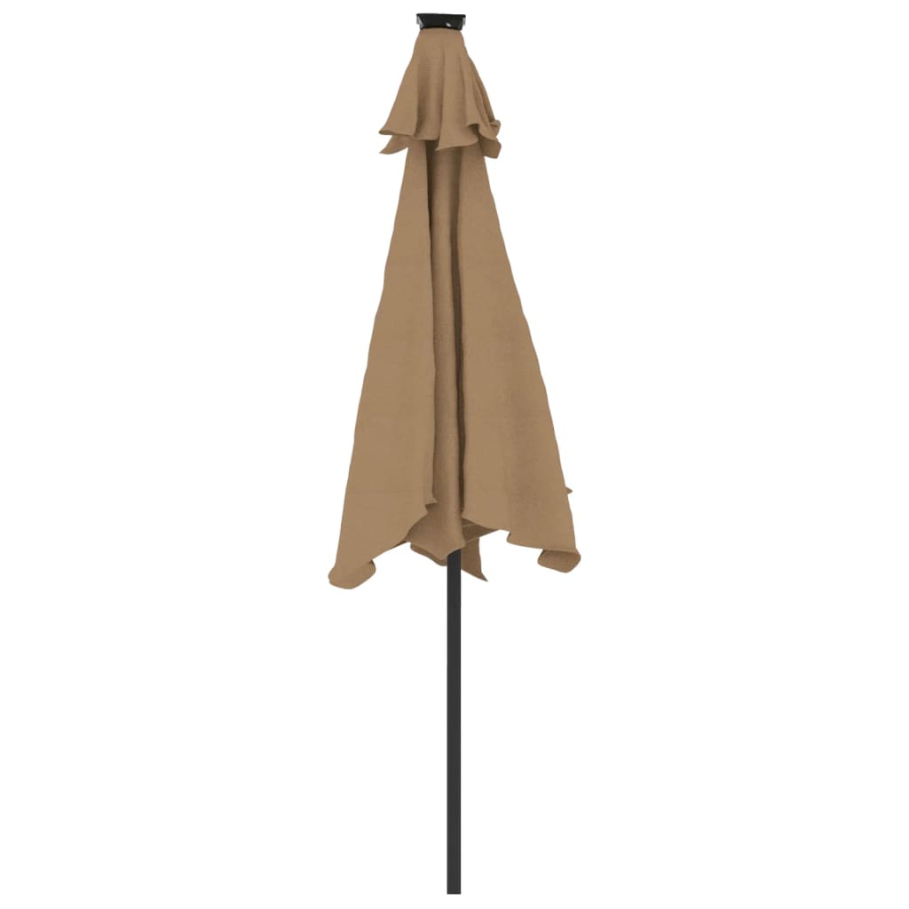 Parasol met stalen paal 225x225x212 cm taupe - AllerleiShop