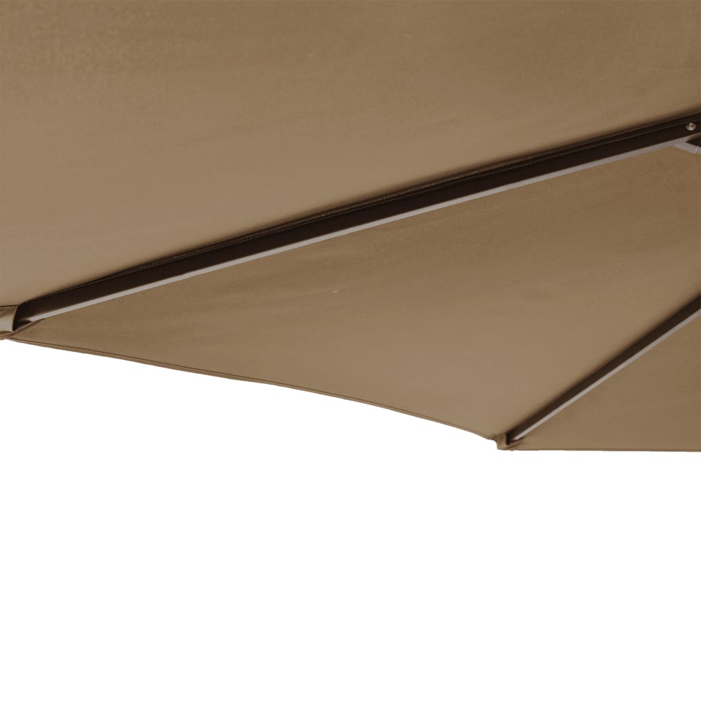 Parasol met stalen paal 225x225x212 cm taupe - AllerleiShop