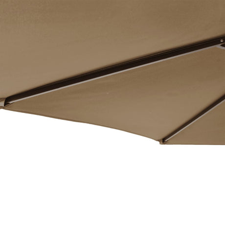 Parasol met stalen paal 225x225x212 cm taupe - AllerleiShop