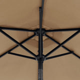 Parasol met stalen paal 225x225x212 cm taupe - AllerleiShop