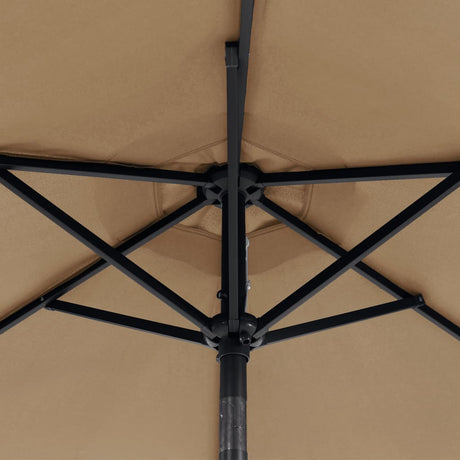 Parasol met stalen paal 225x225x212 cm taupe - AllerleiShop