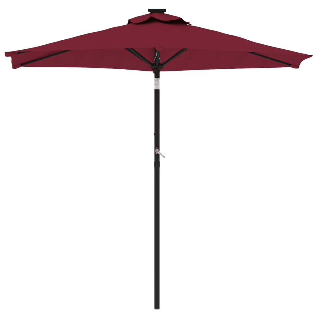 Parasol met stalen paal 225x225x212 cm bordeauxrood - AllerleiShop