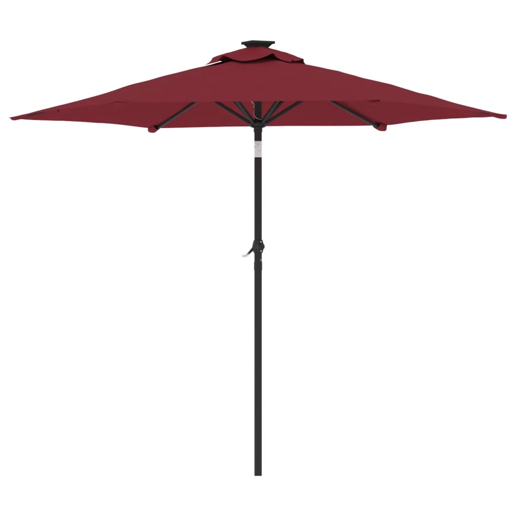 Parasol met stalen paal 225x225x212 cm bordeauxrood - AllerleiShop