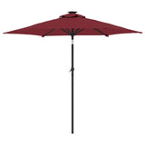 Parasol met stalen paal 225x225x212 cm bordeauxrood - AllerleiShop