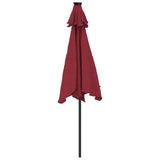 Parasol met stalen paal 225x225x212 cm bordeauxrood - AllerleiShop