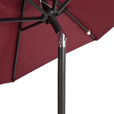 Parasol met stalen paal 225x225x212 cm bordeauxrood - AllerleiShop