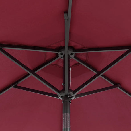 Parasol met stalen paal 225x225x212 cm bordeauxrood - AllerleiShop