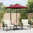 Parasol met stalen paal 225x225x212 cm bordeauxrood - AllerleiShop