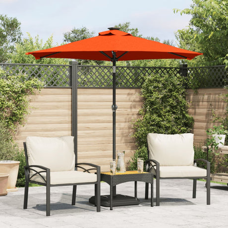 Parasol met stalen paal 225x225x212 cm terracottakleurig - AllerleiShop