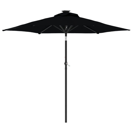 Parasol met stalen paal 225x225x212 cm zwart - AllerleiShop