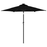 Parasol met stalen paal 225x225x212 cm zwart - AllerleiShop