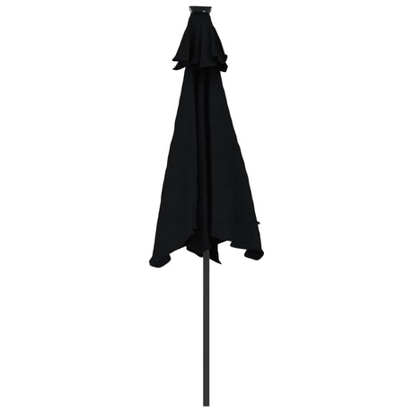 Parasol met stalen paal 225x225x212 cm zwart - AllerleiShop