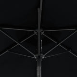 Parasol met stalen paal 225x225x212 cm zwart - AllerleiShop