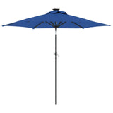 Parasol met stalen paal 225x225x212 cm azuurblauw - AllerleiShop