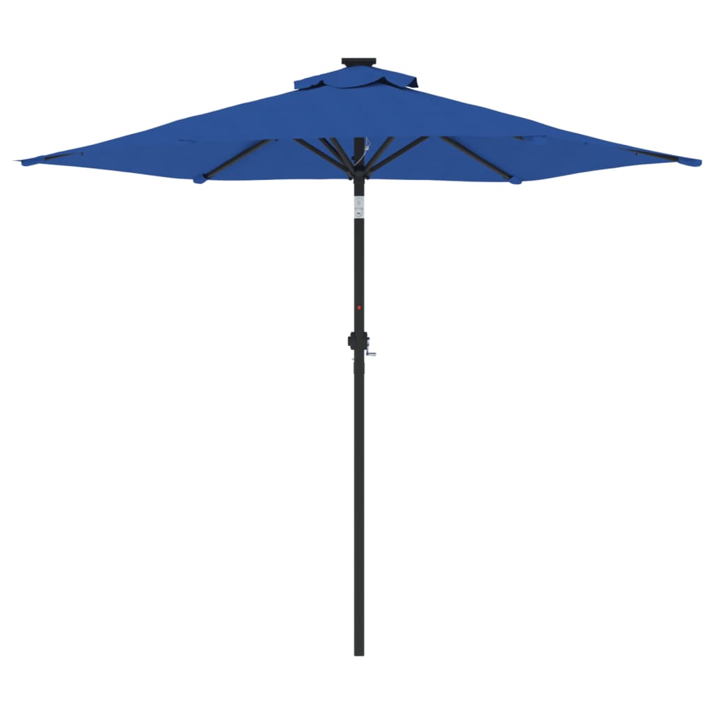 Parasol met stalen paal 225x225x212 cm azuurblauw - AllerleiShop