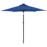 Parasol met stalen paal 225x225x212 cm azuurblauw - AllerleiShop