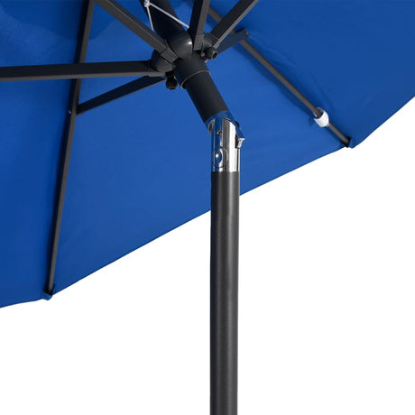 Parasol met stalen paal 225x225x212 cm azuurblauw - AllerleiShop