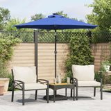 Parasol met stalen paal 225x225x212 cm azuurblauw - AllerleiShop