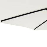 Parasol met LED's en stalen paal 225x225x212 cm wit - AllerleiShop