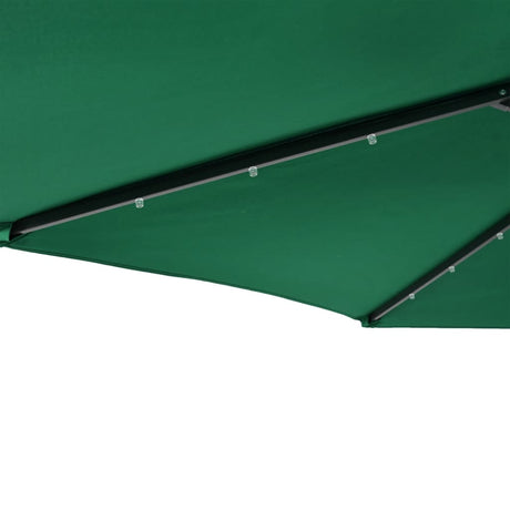 Parasol met LED's en stalen paal 225x225x212 cm groen - AllerleiShop