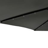 Parasol met LED's en stalen paal 225x225x212cm antracietkleurig - AllerleiShop