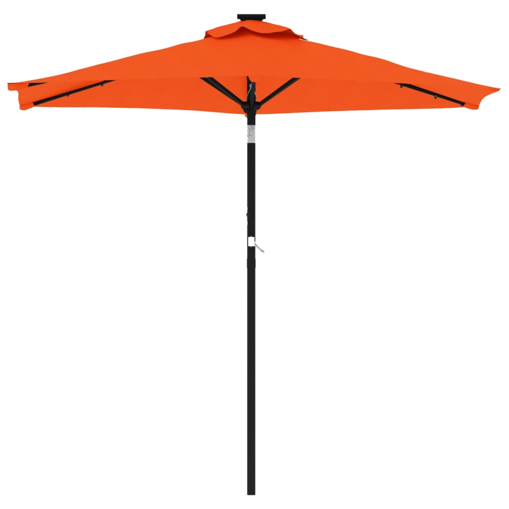 Parasol met LED's en stalen paal 225x225x212 cm terracotta - AllerleiShop