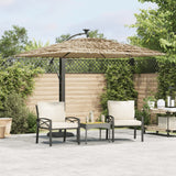 Parasol met stalen paal 246x246x230 cm bruin - AllerleiShop