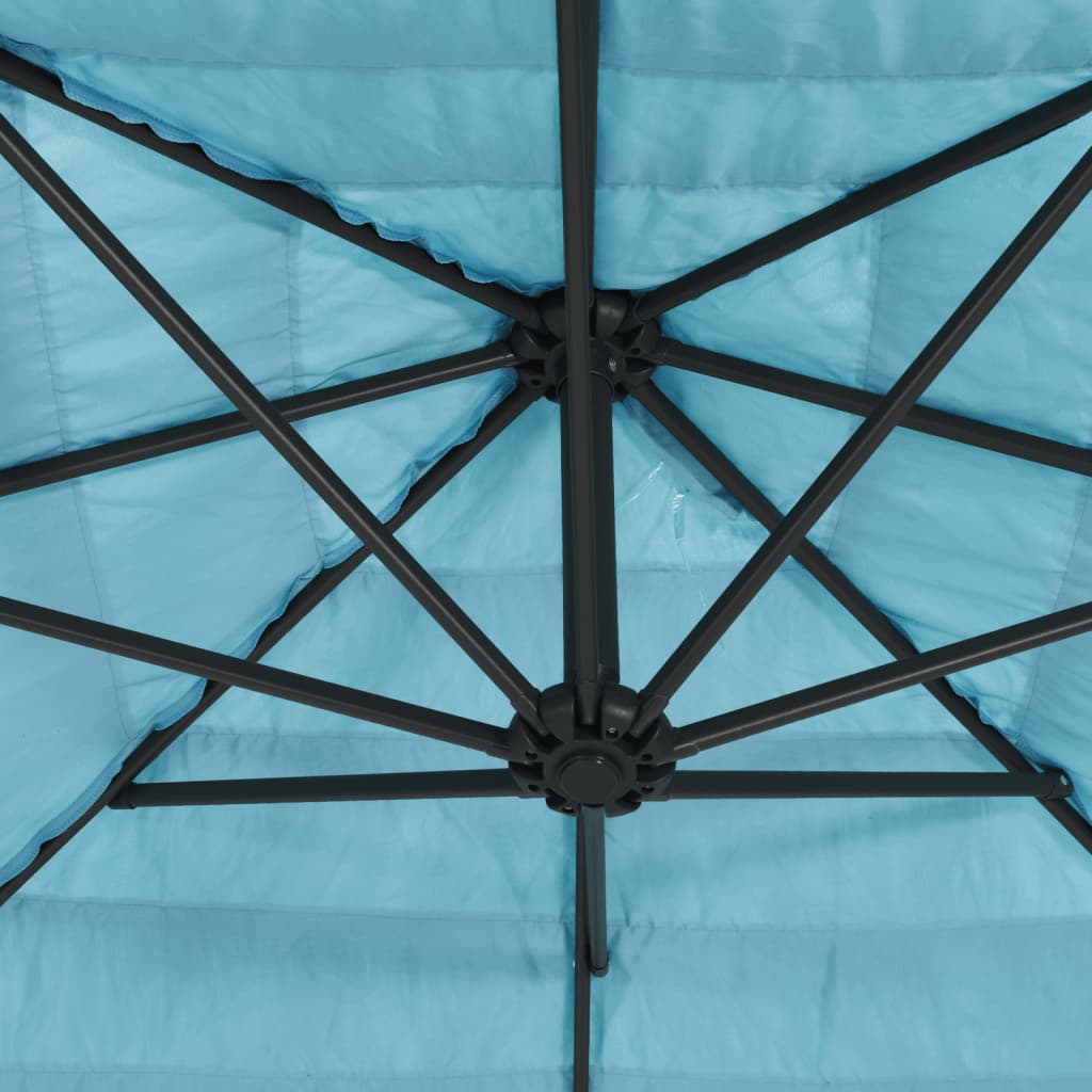 Parasol met stalen paal 246x246x230 cm blauw - AllerleiShop