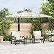 Parasol met stalen paal 246x246x230 cm wit - AllerleiShop