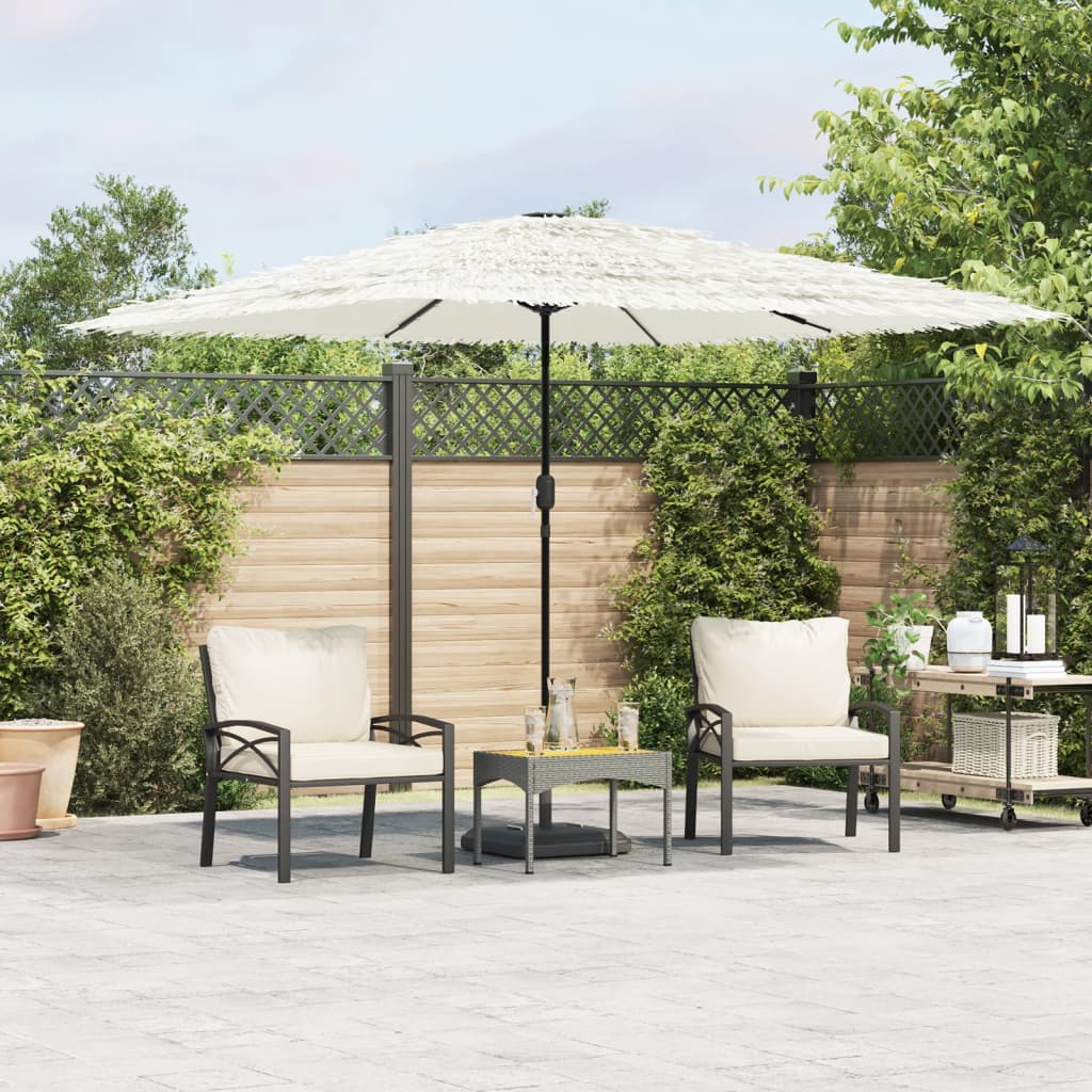 Parasol met stalen paal 290x290x238 cm wit - AllerleiShop