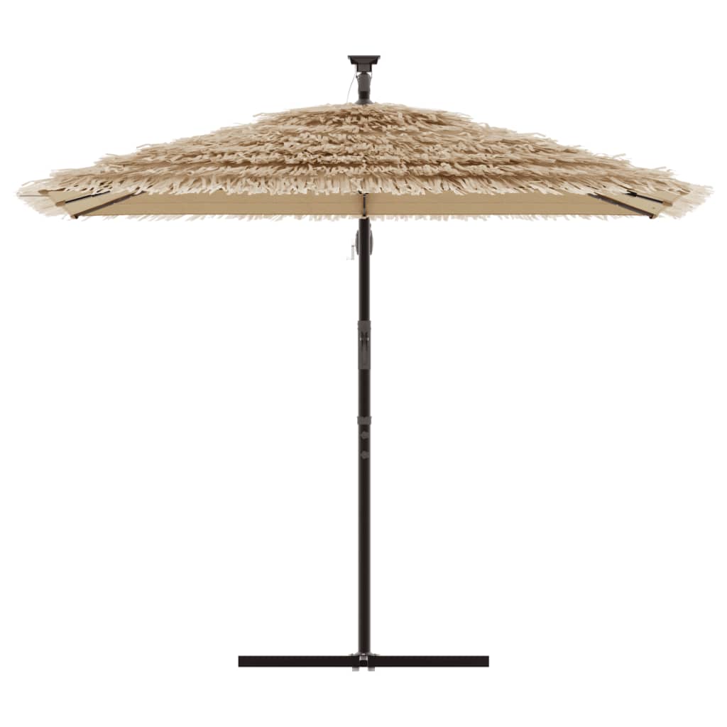 Parasol met LED's en stalen paal 246x246x230 cm bruin - AllerleiShop