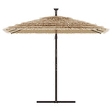 Parasol met LED's en stalen paal 246x246x230 cm bruin - AllerleiShop