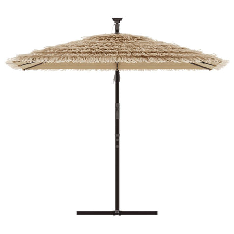 Parasol met LED's en stalen paal 246x246x230 cm bruin - AllerleiShop