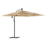 Parasol met LED's en stalen paal 269x269x235 cm bruin - AllerleiShop