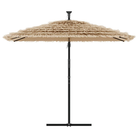 Parasol met LED's en stalen paal 269x269x235 cm bruin - AllerleiShop