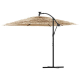 Parasol met LED's en stalen paal 269x269x235 cm bruin - AllerleiShop