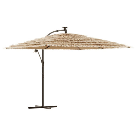 Parasol met LED's en stalen paal 290x290x238 cm bruin - AllerleiShop