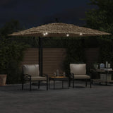 Parasol met LED's en stalen paal 290x290x238 cm bruin - AllerleiShop