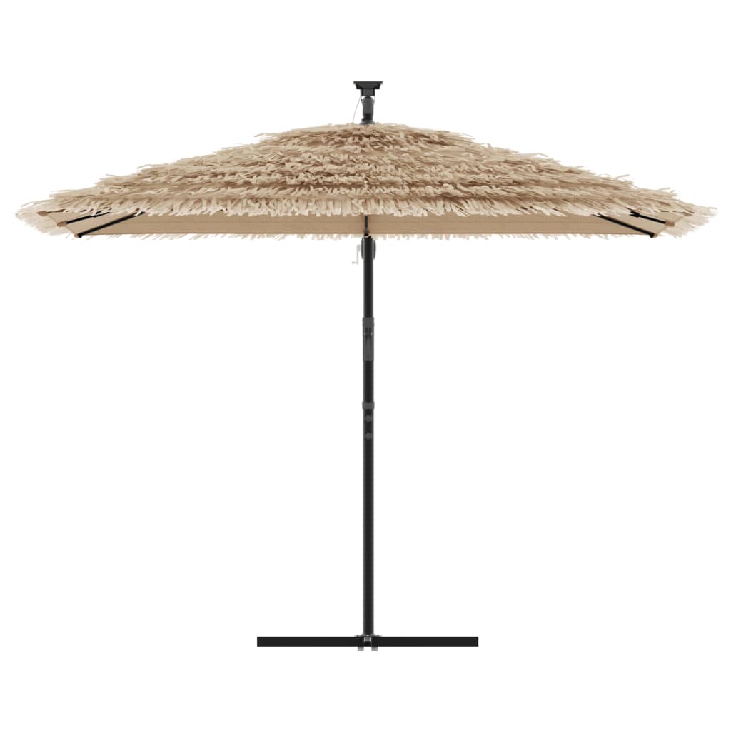 Parasol met LED's en stalen paal 290x290x238 cm bruin - AllerleiShop