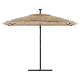 Parasol met LED's en stalen paal 290x290x238 cm bruin - AllerleiShop