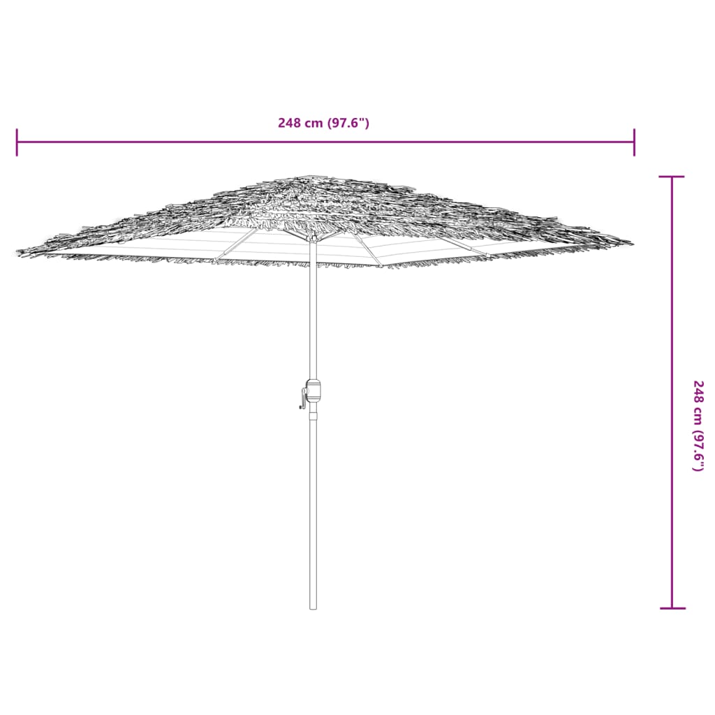 Parasol met stalen paal 248x248x248 cm bruin - AllerleiShop