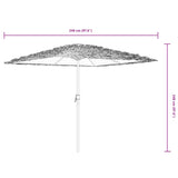 Parasol met stalen paal 248x248x248 cm bruin - AllerleiShop