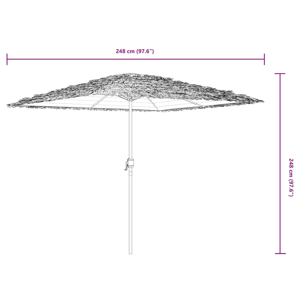 Parasol met stalen paal 248x248x248 cm blauw - AllerleiShop