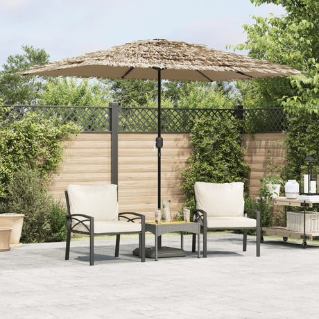 Parasol met stalen paal 300x200x250 cm bruin - AllerleiShop