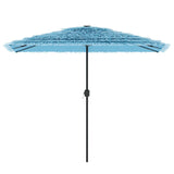 Parasol met stalen paal 300x200x250 cm blauw - AllerleiShop