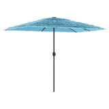 Parasol met stalen paal 300x200x250 cm blauw - AllerleiShop